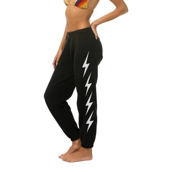 Aviator Nation Bolt 4 Black Sweatpants - Picture 1 of 2